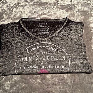 Lucky Brand Charcoal Janis Joplin Tee